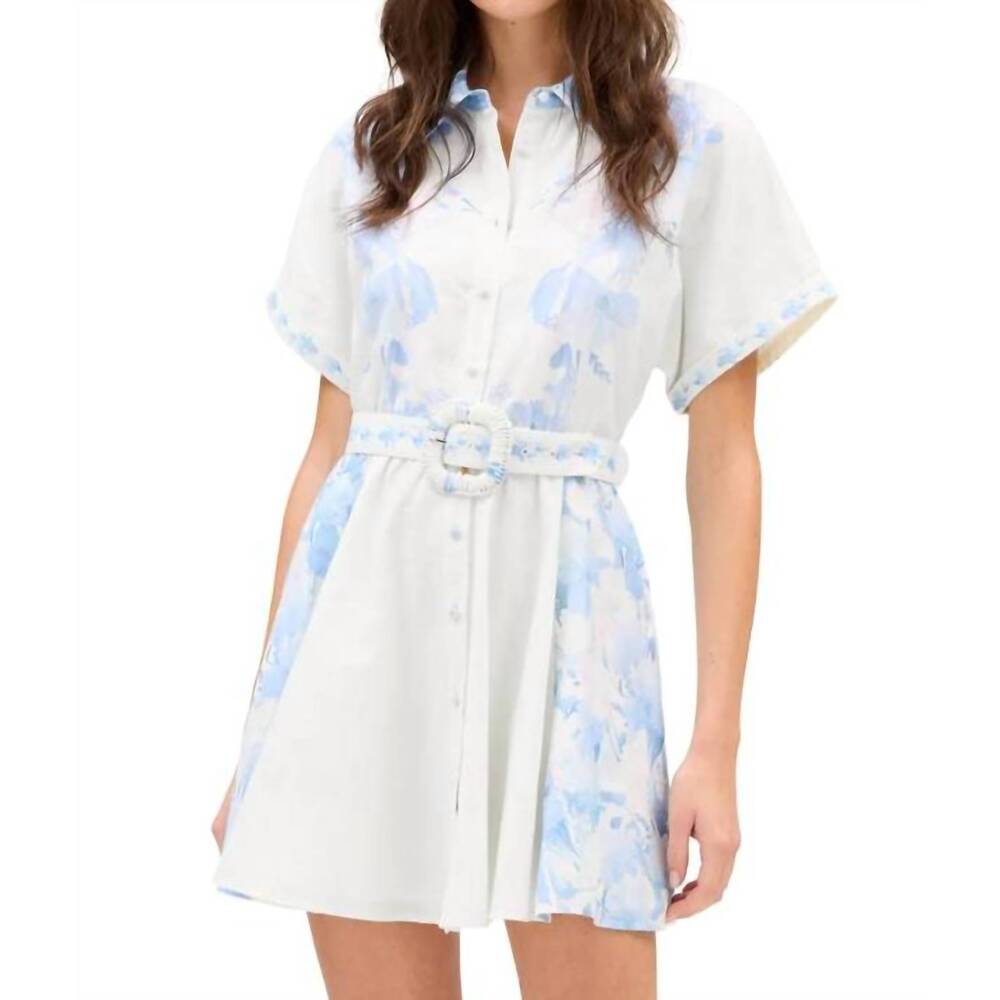 NEW ALLISON finley mini dress in iris watercolor